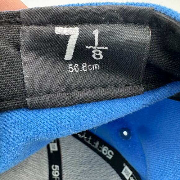 New Era 59FIFTY Bakersfield Blaze Fitted Hat Blue Gold 7 1/8 MiLB Baseball Cap - Picture 14 of 14